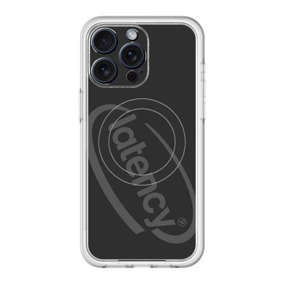 スリムプロテクションプレミアムケース with MagSafe［ LATENCY - Circle logo - Black ］