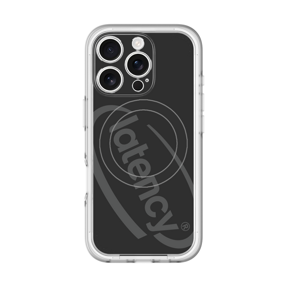 スリムプロテクションプレミアムケース with MagSafe［ LATENCY - Circle logo - Black ］