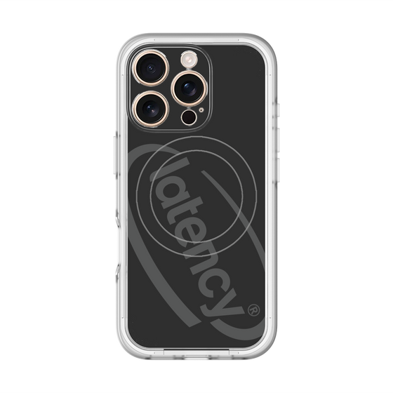 スリムプロテクションプレミアムケース with MagSafe［ LATENCY - Circle logo - Black ］