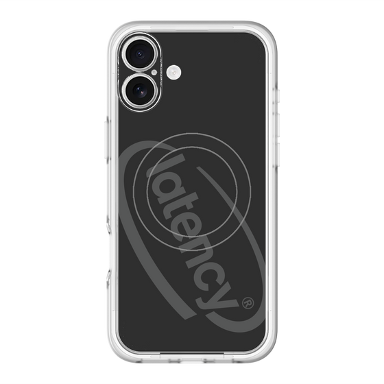 スリムプロテクションプレミアムケース with MagSafe［ LATENCY - Circle logo - Black ］