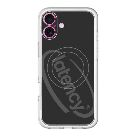 スリムプロテクションプレミアムケース with MagSafe［ LATENCY - Circle logo - Black ］