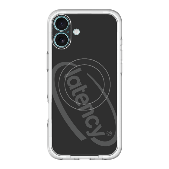 スリムプロテクションプレミアムケース with MagSafe［ LATENCY - Circle logo - Black ］