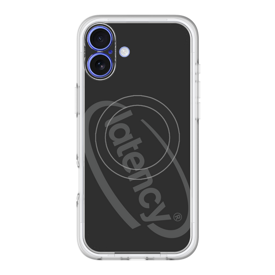 スリムプロテクションプレミアムケース with MagSafe［ LATENCY - Circle logo - Black ］