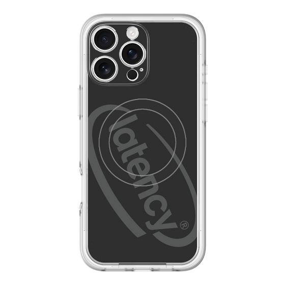 スリムプロテクションプレミアムケース with MagSafe［ LATENCY - Circle logo - Black ］