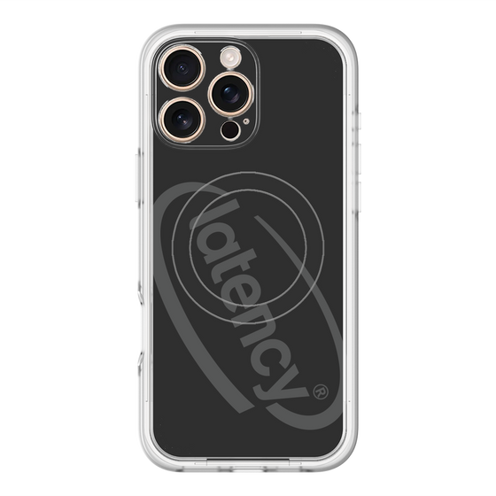 スリムプロテクションプレミアムケース with MagSafe［ LATENCY - Circle logo - Black ］