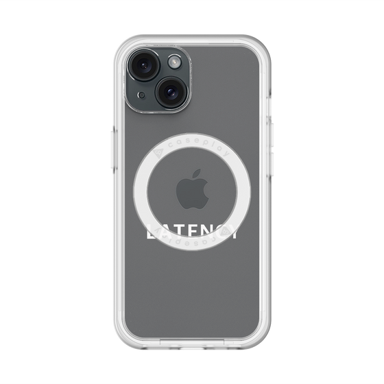 スリムプロテクションプレミアムケース with MagSafe［ LATENCY - Logotype - Clear ］