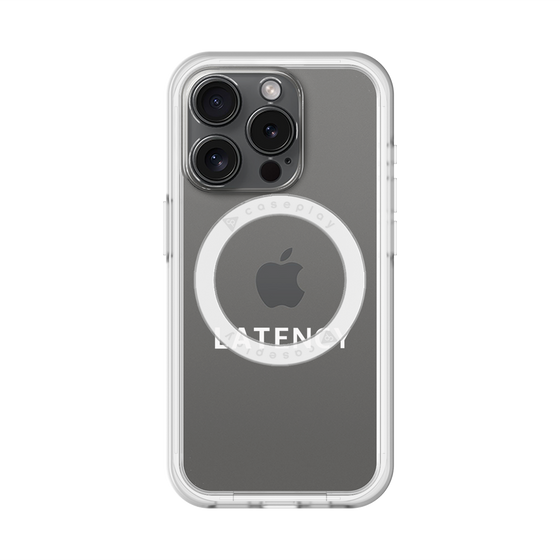 スリムプロテクションプレミアムケース with MagSafe［ LATENCY - Logotype - Clear ］