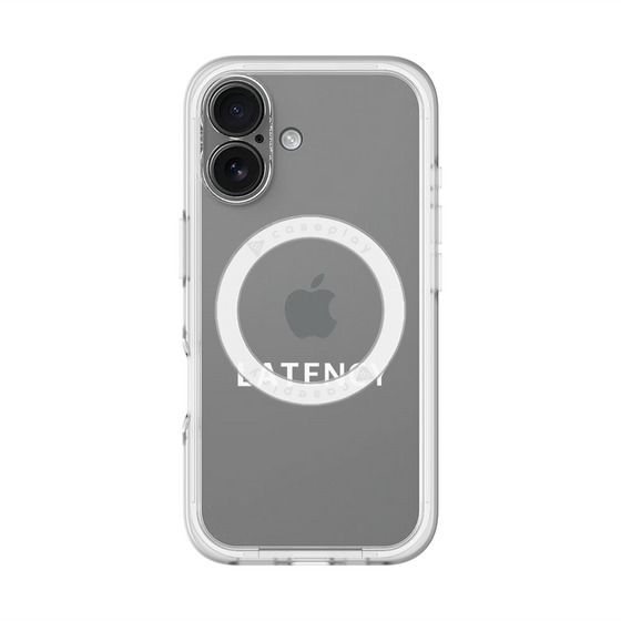 スリムプロテクションプレミアムケース with MagSafe［ LATENCY - Logotype - Clear ］