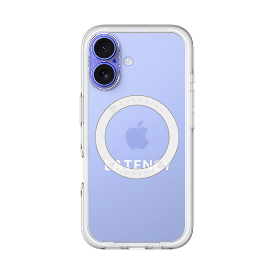 スリムプロテクションプレミアムケース with MagSafe［ LATENCY - Logotype - Clear ］