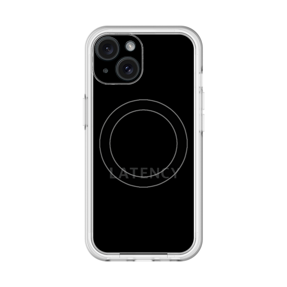 スリムプロテクションプレミアムケース with MagSafe［ LATENCY - Logotype - Black ］