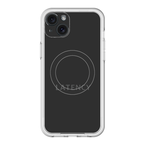 スリムプロテクションプレミアムケース with MagSafe［ LATENCY - Logotype - Black ］