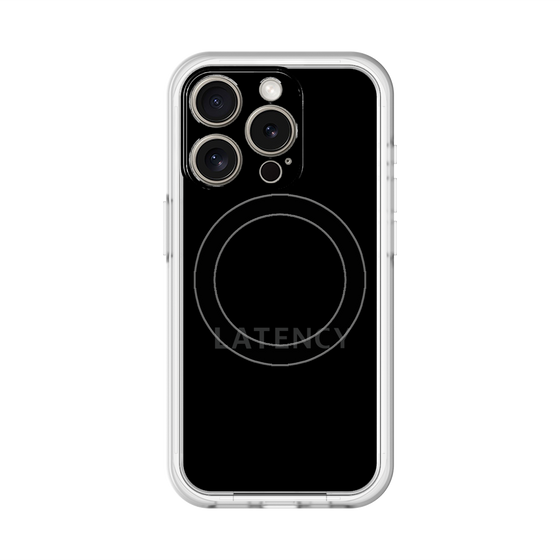 スリムプロテクションプレミアムケース with MagSafe［ LATENCY - Logotype - Black ］