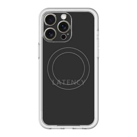 スリムプロテクションプレミアムケース with MagSafe［ LATENCY - Logotype - Black ］