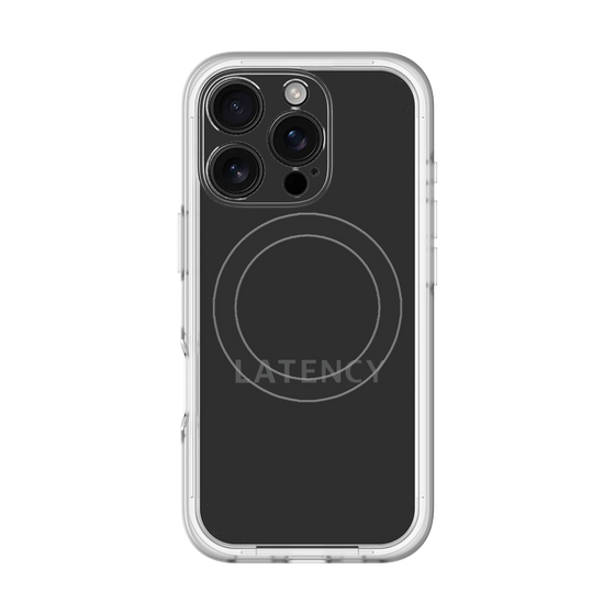 スリムプロテクションプレミアムケース with MagSafe［ LATENCY - Logotype - Black ］