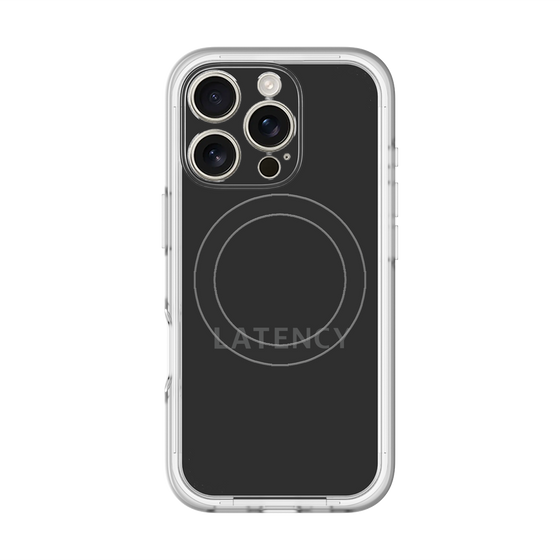 スリムプロテクションプレミアムケース with MagSafe［ LATENCY - Logotype - Black ］