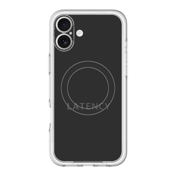スリムプロテクションプレミアムケース with MagSafe［ LATENCY - Logotype - Black ］