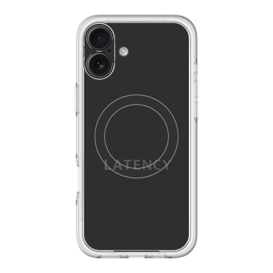 スリムプロテクションプレミアムケース with MagSafe［ LATENCY - Logotype - Black ］