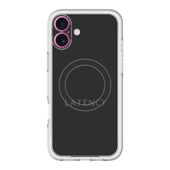 スリムプロテクションプレミアムケース with MagSafe［ LATENCY - Logotype - Black ］