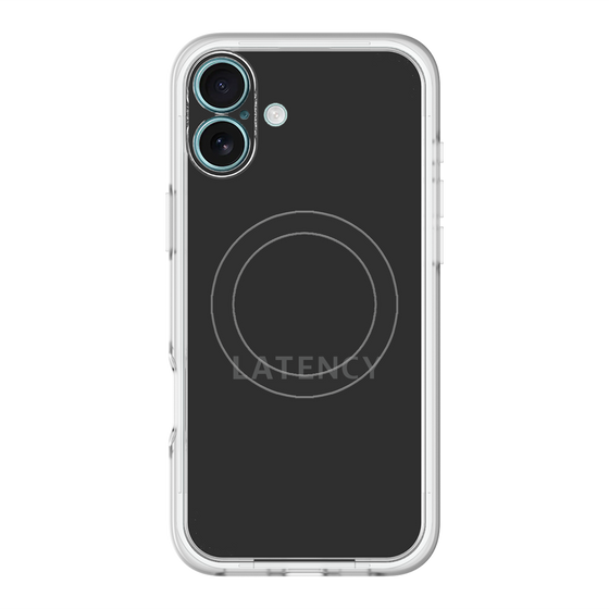スリムプロテクションプレミアムケース with MagSafe［ LATENCY - Logotype - Black ］