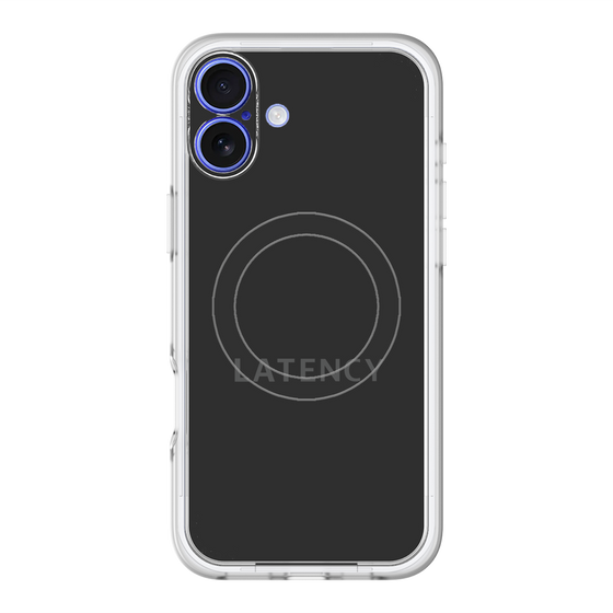 スリムプロテクションプレミアムケース with MagSafe［ LATENCY - Logotype - Black ］