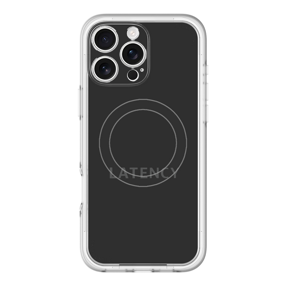スリムプロテクションプレミアムケース with MagSafe［ LATENCY - Logotype - Black ］