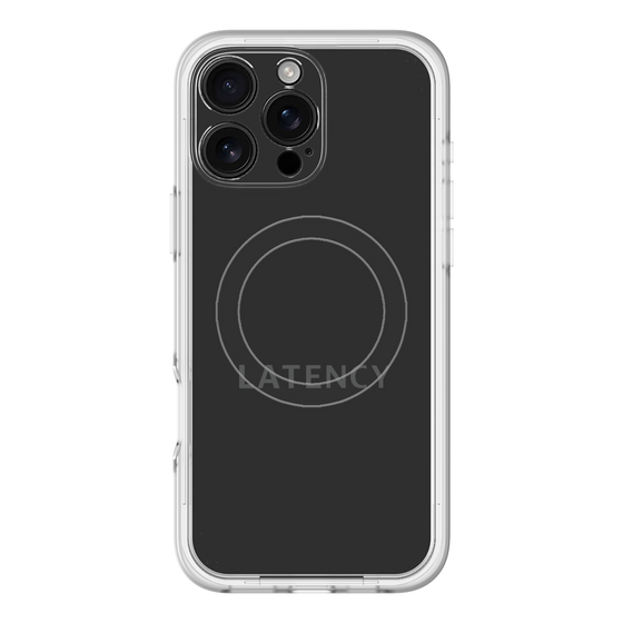 スリムプロテクションプレミアムケース with MagSafe［ LATENCY - Logotype - Black ］
