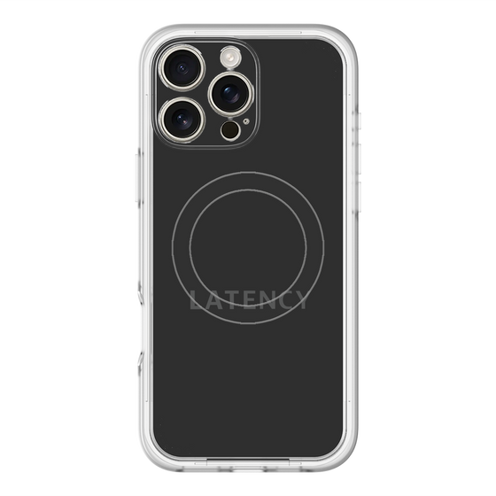 スリムプロテクションプレミアムケース with MagSafe［ LATENCY - Logotype - Black ］