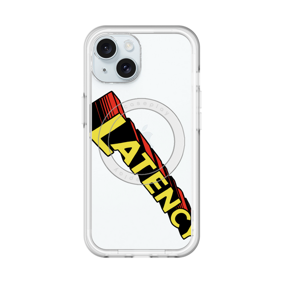 スリムプロテクションプレミアムケース with MagSafe［ LATENCY - Rock logo - Clear ］