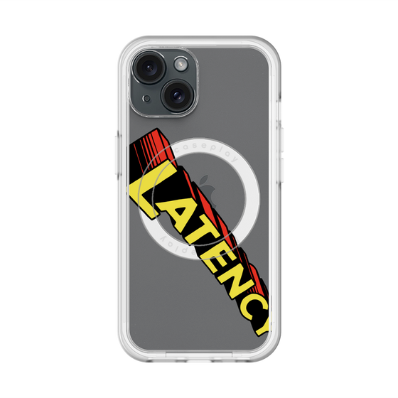 スリムプロテクションプレミアムケース with MagSafe［ LATENCY - Rock logo - Clear ］