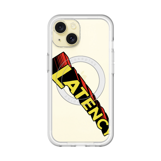 スリムプロテクションプレミアムケース with MagSafe［ LATENCY - Rock logo - Clear ］