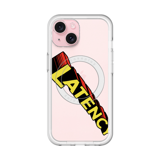 スリムプロテクションプレミアムケース with MagSafe［ LATENCY - Rock logo - Clear ］