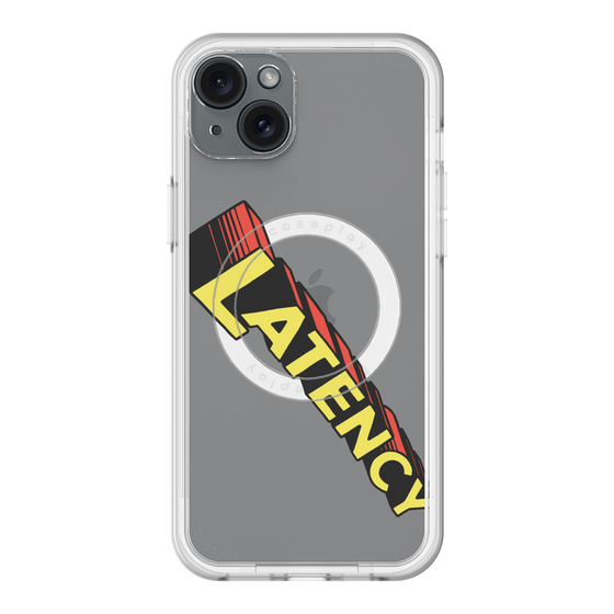 スリムプロテクションプレミアムケース with MagSafe［ LATENCY - Rock logo - Clear ］