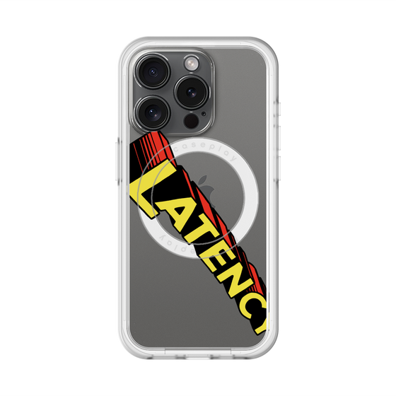 スリムプロテクションプレミアムケース with MagSafe［ LATENCY - Rock logo - Clear ］