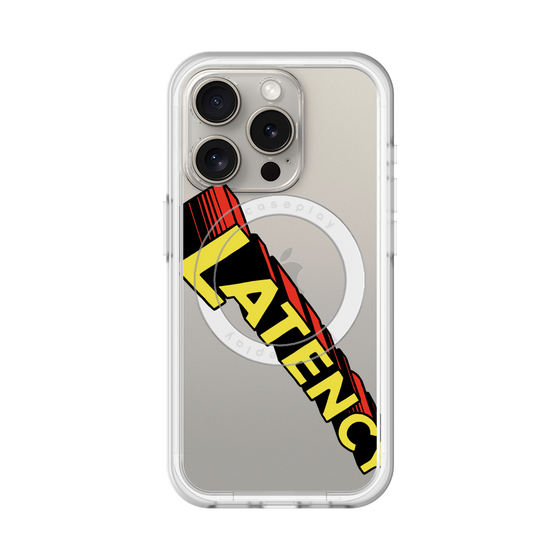 スリムプロテクションプレミアムケース with MagSafe［ LATENCY - Rock logo - Clear ］