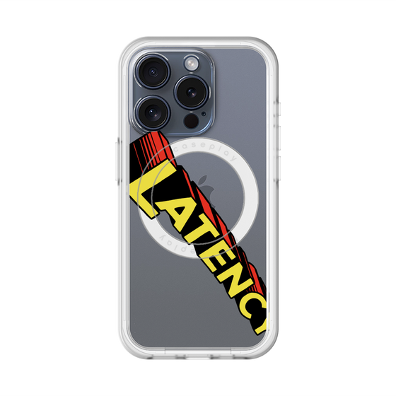 スリムプロテクションプレミアムケース with MagSafe［ LATENCY - Rock logo - Clear ］