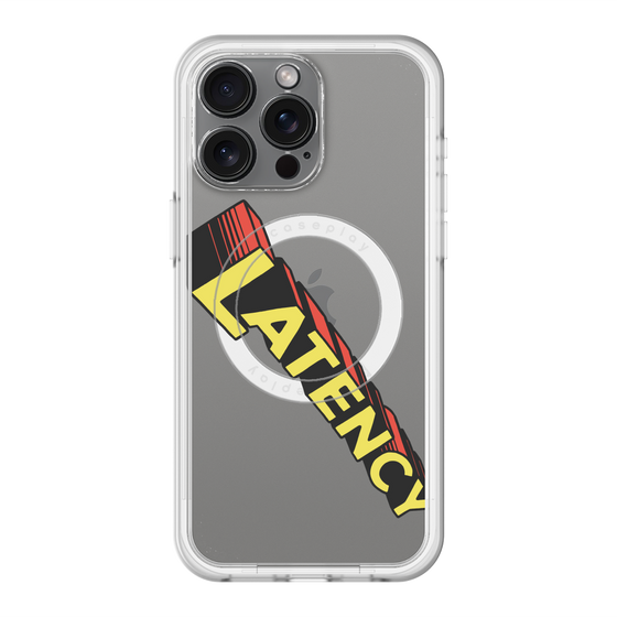 スリムプロテクションプレミアムケース with MagSafe［ LATENCY - Rock logo - Clear ］