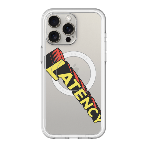 スリムプロテクションプレミアムケース with MagSafe［ LATENCY - Rock logo - Clear ］