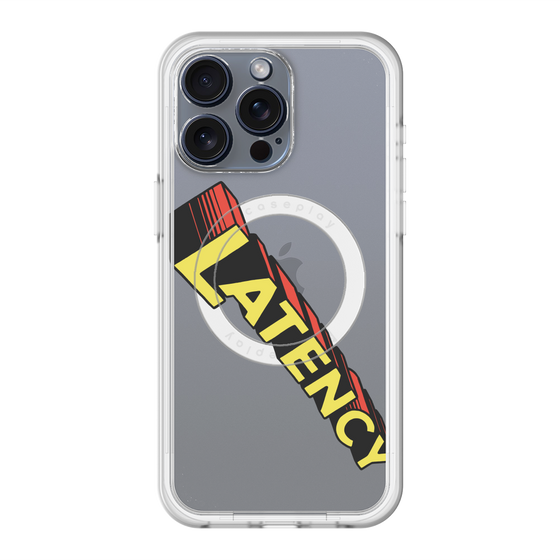 スリムプロテクションプレミアムケース with MagSafe［ LATENCY - Rock logo - Clear ］