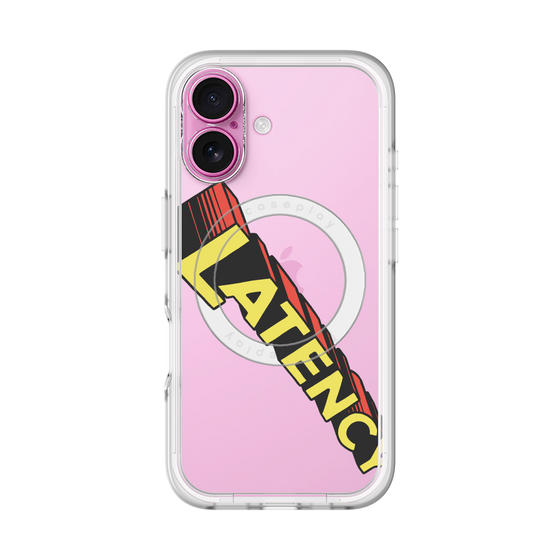スリムプロテクションプレミアムケース with MagSafe［ LATENCY - Rock logo - Clear ］