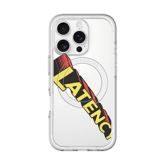 スリムプロテクションプレミアムケース with MagSafe［ LATENCY - Rock logo - Clear ］