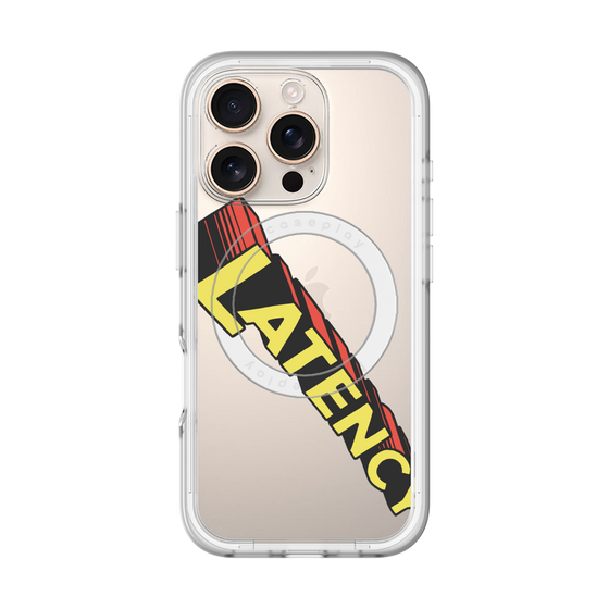 スリムプロテクションプレミアムケース with MagSafe［ LATENCY - Rock logo - Clear ］