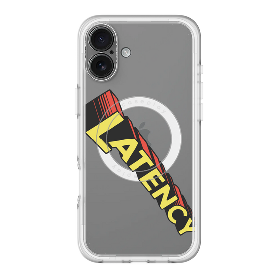 スリムプロテクションプレミアムケース with MagSafe［ LATENCY - Rock logo - Clear ］