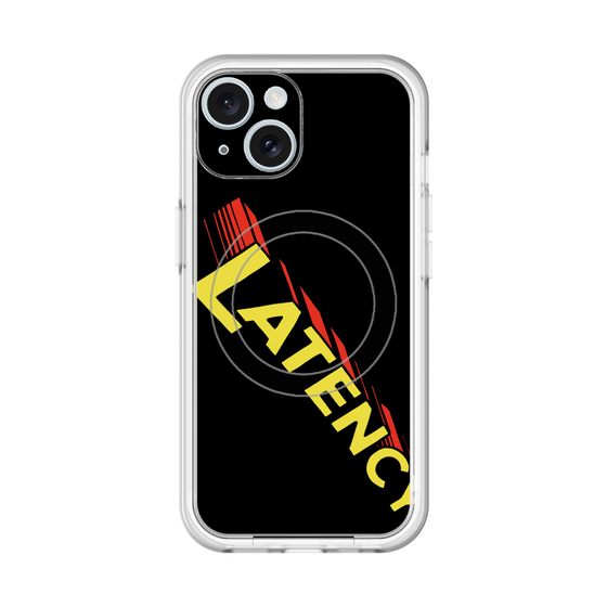 スリムプロテクションプレミアムケース with MagSafe［ LATENCY - Rock logo - Black ］