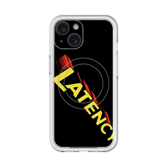 スリムプロテクションプレミアムケース with MagSafe［ LATENCY - Rock logo - Black ］
