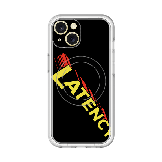 スリムプロテクションプレミアムケース with MagSafe［ LATENCY - Rock logo - Black ］