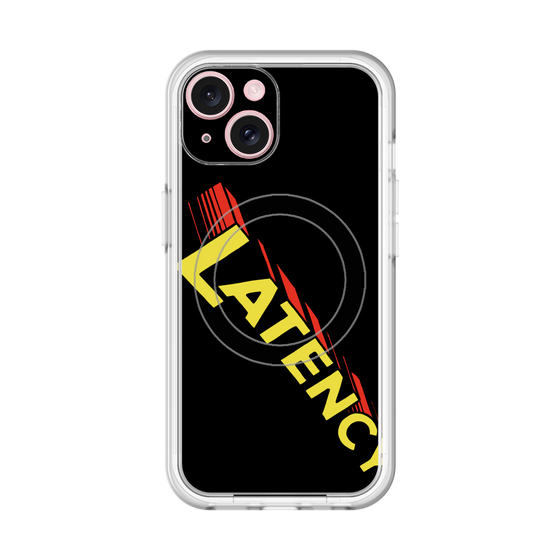 スリムプロテクションプレミアムケース with MagSafe［ LATENCY - Rock logo - Black ］