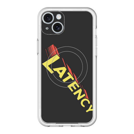 スリムプロテクションプレミアムケース with MagSafe［ LATENCY - Rock logo - Black ］