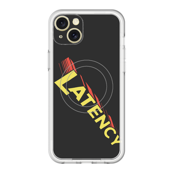 スリムプロテクションプレミアムケース with MagSafe［ LATENCY - Rock logo - Black ］