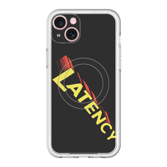 スリムプロテクションプレミアムケース with MagSafe［ LATENCY - Rock logo - Black ］