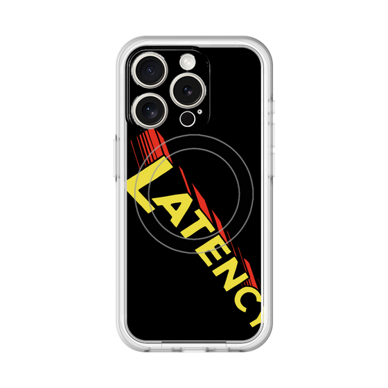 スリムプロテクションプレミアムケース with MagSafe［ LATENCY - Rock logo - Black ］